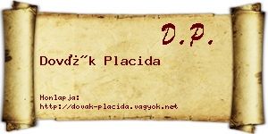 Dovák Placida névjegykártya